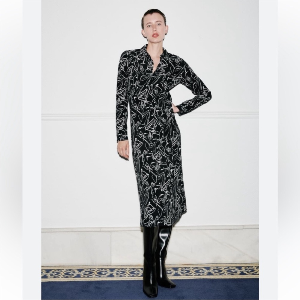 NWT ZARA MIDI Carlota DRESS XS beautiful, could be dressed up or down